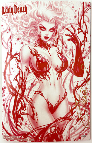 Lady Death Blasphemy Anthem #1 - Dark Slide Succumb Scarlet Pearl Edition DM